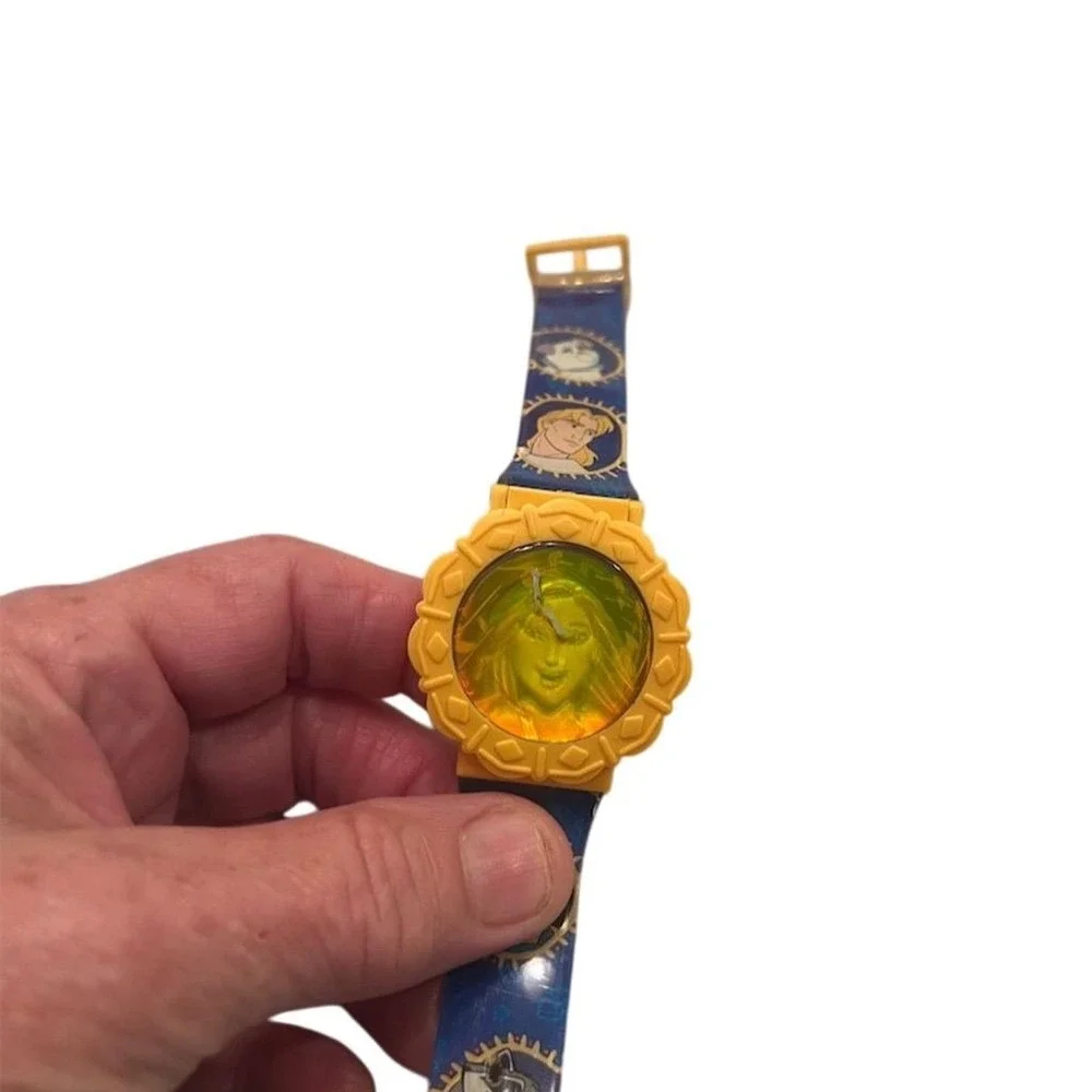 Vintage Disney Pocahontas Girls Holographic Digital Watch two piece strap tested